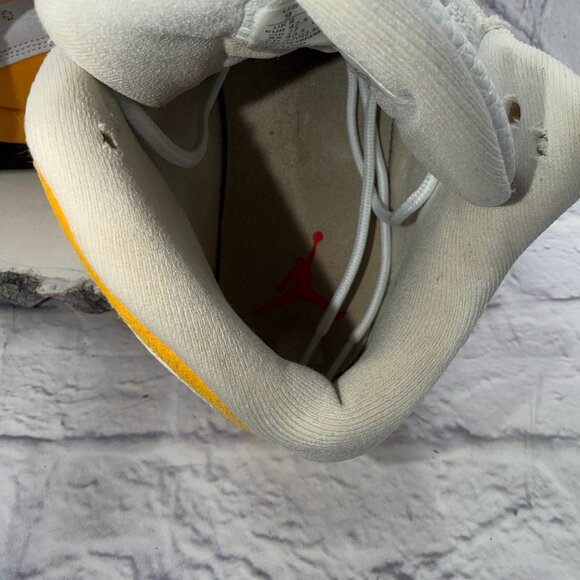 Nike Air Jordan 13 Retro Del Sol Shoes Mens Size 9 White Yellow 414571-167 - Picture 10 of 11